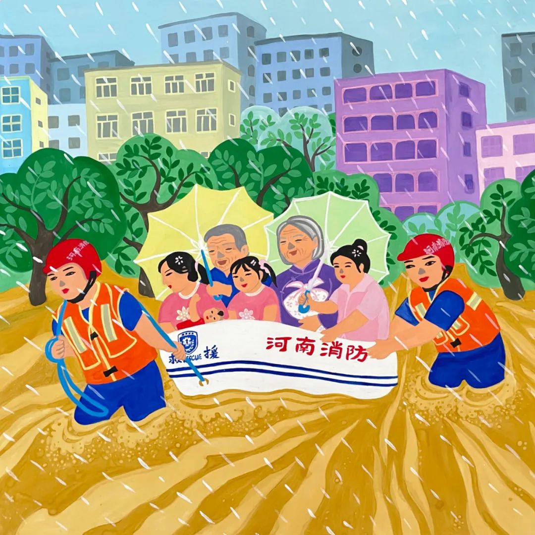 走心！“舞陽農(nóng)民畫”繪出“藍(lán)朋友”英姿