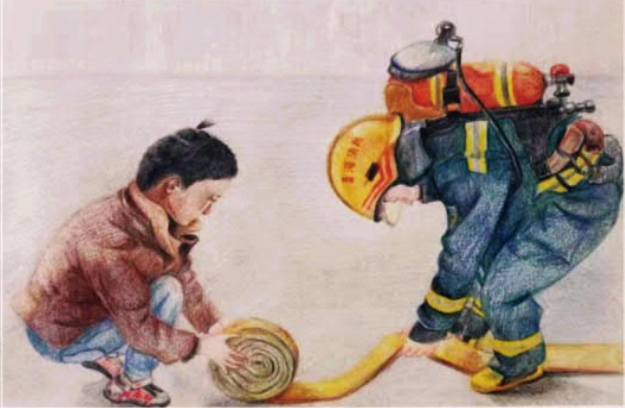 筆墨畫(huà)消防